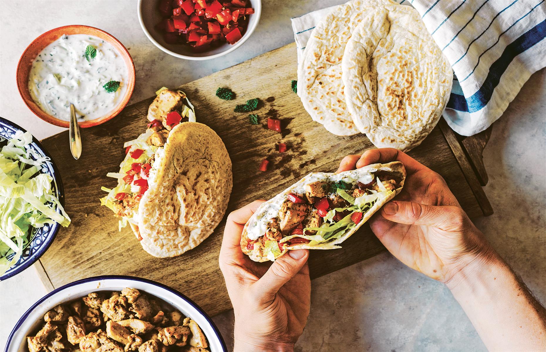 Cook meals that use the same ingredients